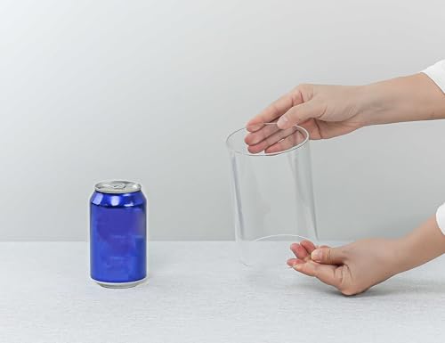 CYS EXCEL 2 PCS (H:6" D:4") Open Ended Clear Glass Hurricane Candleholder Tube Lamp Shade Open Flame Candlestick Holder Chimney Tube Cover Bottomless Cylinder - size: 4" wide x 6" tall