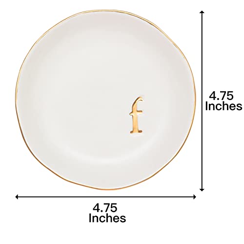 COLLECTIVE HOME Ceramic Jewelry Tray, Trinket Dish, Gifts for Women (F) - color: F