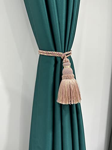2 Pack Curtain Tie Backs Rope Tassels for Curtain Holdback - color: Mix Pink, size: 2p