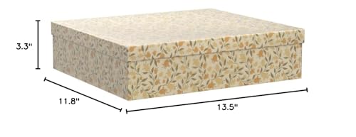 Soul & Lane - Keepsake Storage Boxes with Lids, Set of 3, Floral Dance - color: Floral Dance