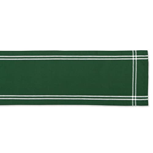 Pre de Provence French Stripe Dining Table Collection Farmhouse Style Table Runner, 14x72 Inches, Balsam Green - color: Balsam Green, size: 14x72 Inches (Pack of 1)