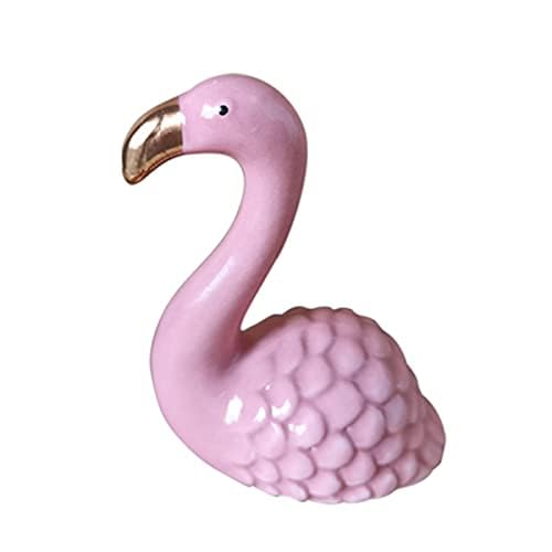 Flamingos Statue and Figurines Home Decor, Christmas Flamingo Gifts, Small Shelf Decor Accents, Modern Mini Knick Knacks for Living Room, Ceramic Decorative Objects for Shelves