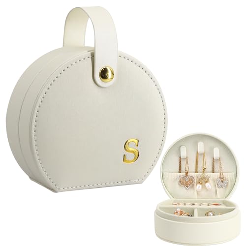 COLLECTIVE HOME Small Travel Jewelry Case for Women, Detachable Handle (s) - color: s