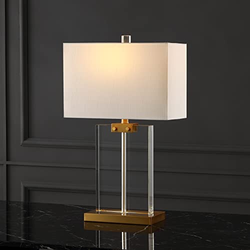 SAFAVIEH Couture Maddock Table Lamp, 25.5" Modern Clear/Gold CTL1033A