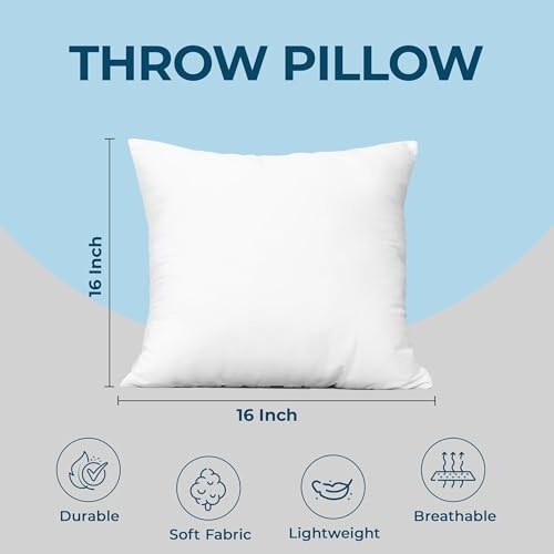 Utopia Bedding Throw Pillows, Decorative 16x16 Pillow Inserts, Set of 4 - size: 16x16 Inch