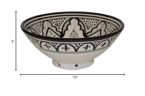 Ceramic Bowls Moroccan Handmade Serving Bowl (Medium 10 inches)