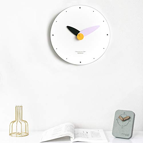 Stephanie Imports Modern Minimalist Purple & Black Wall Clock - color: Purple & Black