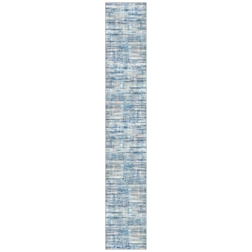 KOZYFLY Modern Runners for Hallways 2x12 Washable Runner Rug Blue Beige - color: Blue Beige, size: 2' x 12' (Runner)