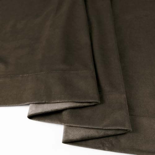 Signature Velvet Blackout Curtains for Bedroom (1 Panel) - 50W x 96L, Java - color: Java, size: 50"W x 96"L (Pack of 1)
