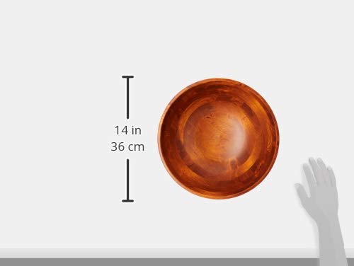 Lipper International Rubberwood Footed Bowl with Cherry Finish for Fruits, Salads, or Popcorn, Large, 13.75" Diameter x 5" Height, 216.41 Fl. Oz., Single Bowl - size: Large, style: Bowl
