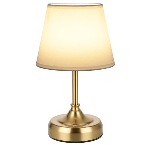 Small Cordless Table Lamp Rechargeable Gold - color: Gold-S