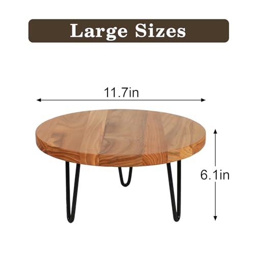 Wood Plant Stand, Wooden Round Plant Stand for Indoor Plants, Modern Plant Holder for Succulent Plant Nursery Pot Flower Pot Planter (Large) - size: Large