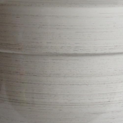 Garden Elements Indoor/Outdoor Glazed Brushed Happy Plastic Planter, Large, Cream, 15" - color: Cream