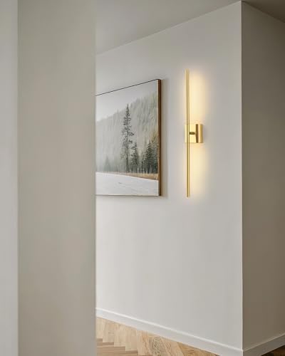 KDG Gold 31.5" Cordless Wall Sconces Set of 2, Wireless LED Wall Lamps - color: Gold - 2 Pack (31.5 inch)