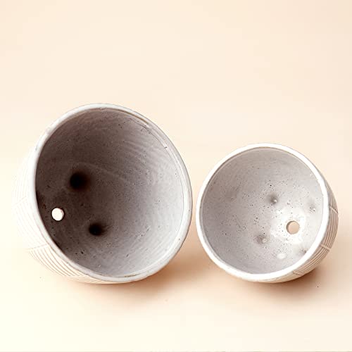 LA JOLIE MUSE Ceramic Plant Pots, Flower Pots for Indoor Plants, Set of 2