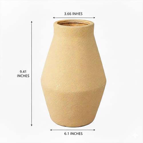 Terracotta Ceramic Vase, 10 Inch - color: Terracotta, size: 10 inch