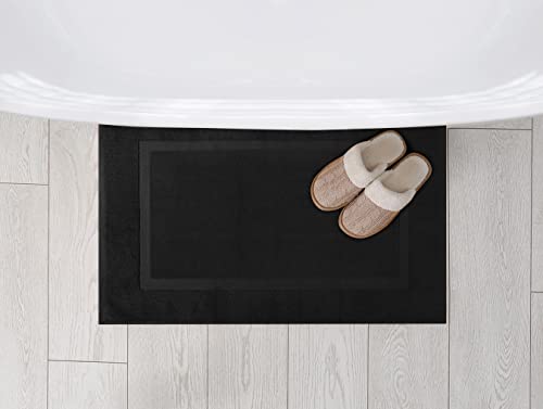 Utopia Towels Cotton Bath Mat, 21x34 in, 2 Pack, Black - color: Black, size: 2 Bath Mats