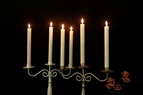 GenSwin Flameless Taper Candles LED Battery Operated Remote Timer Ivory - color: 8-Ivory