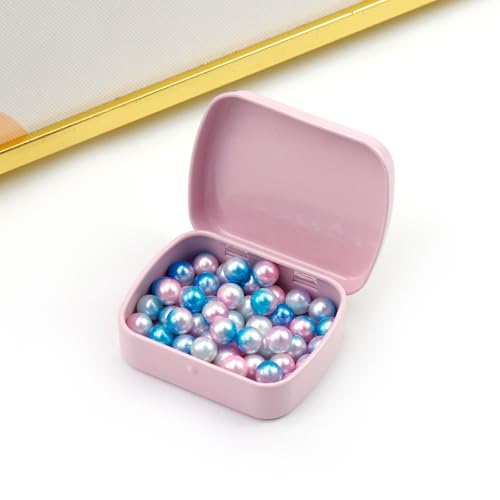 4pcs Mini Tin Can Metal Tin Box Containers, Pink, 2.36"×1.85"×0.63" - color: Pink