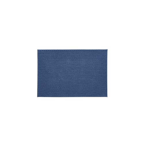 TYUU Bathroom Rugs Non Slip Washable, Super Absorbent Thin Bath Mat Quick Dry Low Pile Bathroom Rug, Navy Blue 24"x36" - color: Navy Blue, size: 2' X 3' (Rectangular)