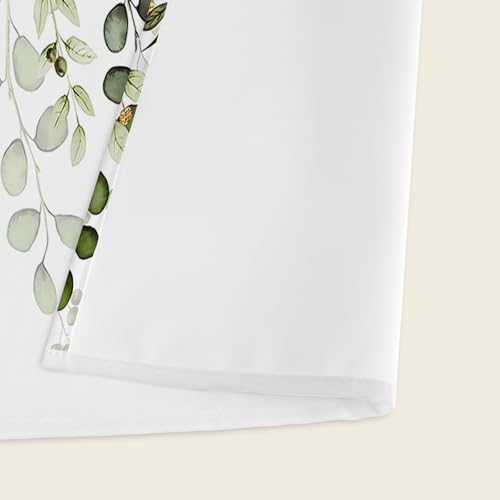 Sage Green Eucalyptus Leaves Window Valance 2 Panels, 36x26 in - color: Eucalyptus Leaves-green, size: 26"W x 36"L (Pack of 2)