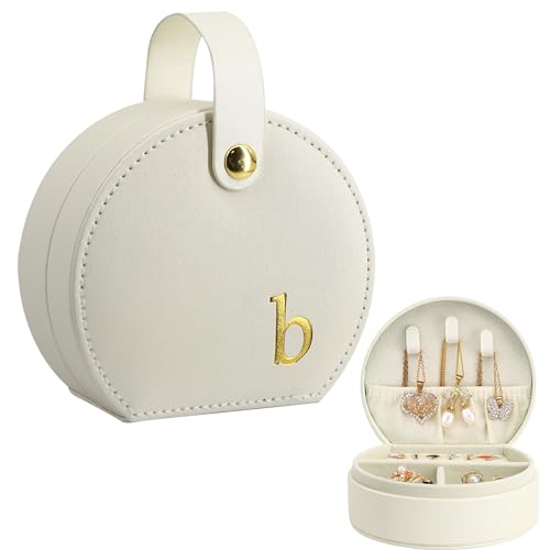 COLLECTIVE HOME Small Travel Jewelry Case for Women, Detachable Handle (b) - color: b