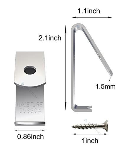 NACETURE Heavy Duty Stainless Steel Flower Pot Clips, 12 Pack