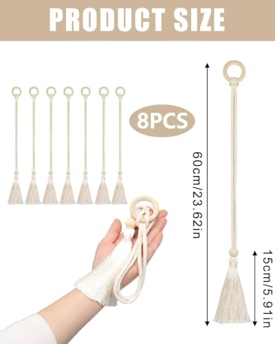 8 Pack Curtain Holdback Natural Rope Curtain Tiebacks
