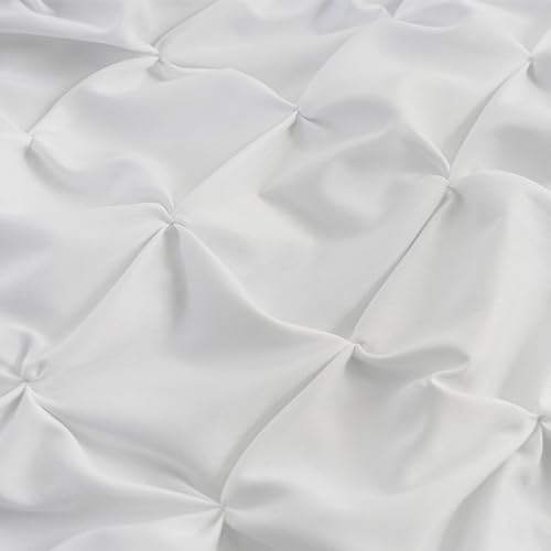 Pintuck Diamond Textured Thermal Insulated Window Curtains 52"W x 63"L - color: White, size: 52"W x 63"L (Pack of 2)