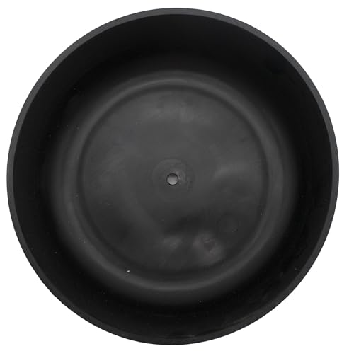The HC Companies 8 Inch Round Plastic Succulent Capri Bowl Decorative Indoor Flower Succulent Planter Pot with Drain Plug Hole, Faux Concrete Color with Copper Bottom Color (2 Pack) - color: Faux Concrete W/Copper, size: 8" (Pack of 2)