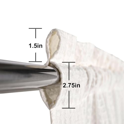 DOSLY IDÉES Rustic Farmhouse Valance, Gray Striped, 52x18in - color: Beige & Gray Striped, size: 52"W x 18"L (Pack of 1)