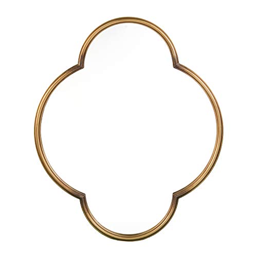 SEI Furniture Holly & Martin Willis Decorative Wall Mirror, Geometric Frame, Metallic Gold