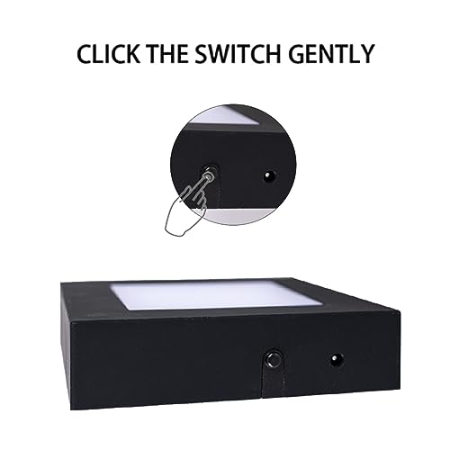 LED Multimodal Multicolor Light Stand Base - Black Square Display Base for 3D Crystal Glass Art - USB/Battery Powered Crystal Stand - color: C-multi-mode Black Base