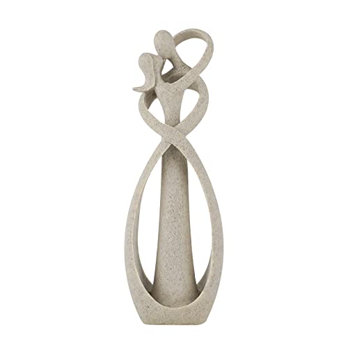 Trycooling Kissing Lovers Statue Abstract Sculpture, Sandstone, Small - color: Sandstone, size: Small