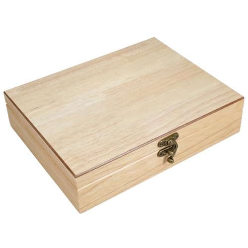 Old World Wooden Keepsake Box - color: Natural, size: Large