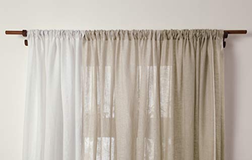 Solino Home 100% Pure Linen Curtain Light Natural, 52 x 144 in, 1 Panel - color: Light Natural, size: 52"W x 144"L (1-Panel)
