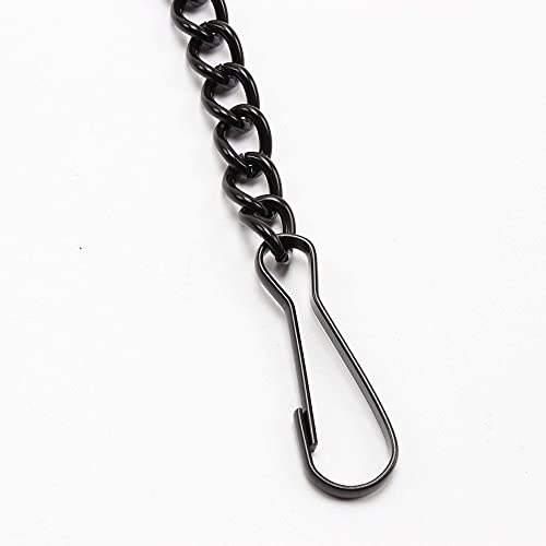 Bieye 30-Inch Metal Chain with Safety Hooks for Stained Glass Window Panels - size: 0.1"W x 30"L (Pack of 1)