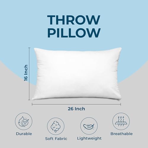 Utopia Bedding Throw Pillows, Decorative 16x26 Pillow Inserts, Set of 4 - size: 16x26 Inch