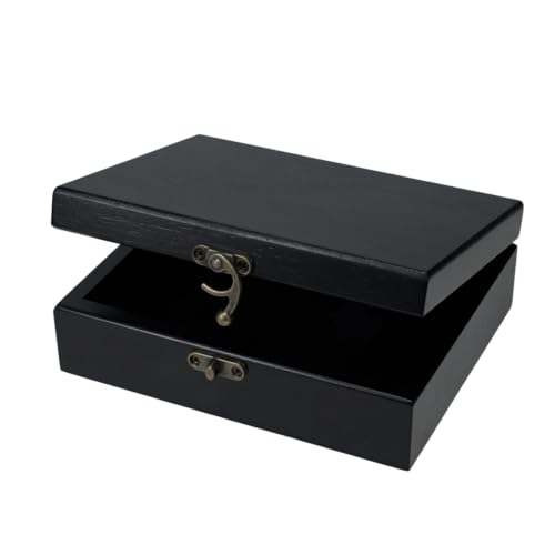 WE Games Old World Wooden Keepsake Box - color: Black Stained, size: Small