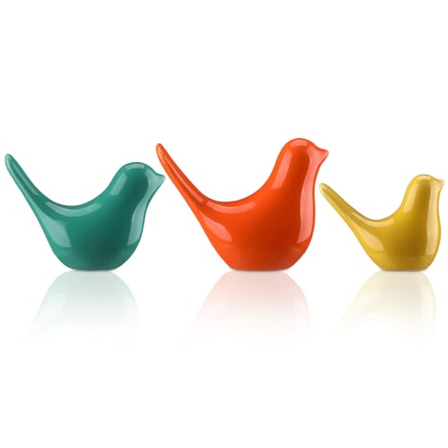 AceOrbit 3 Pcs Mid Century Modern Decor Midcentury Ceramic Birds - style: Classic