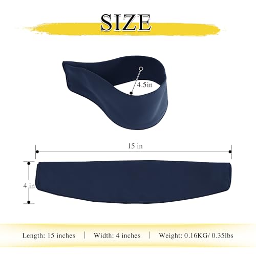 NICETOWN Magnetic Curtain Tiebacks Modern Handmade Tie Backs Decorative Curtain Holdbacks for Drapes (Navy Blue,15 X 4 Inches, Set of 4) - color: Navy Blue, size: 4"W x 15"L (Pack of 4)