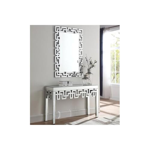 Maykoosh Rustic Romance Mirror - Oversized 47" L x 31.5" W, Features Intertwined Geometric Frame for a Stunning Focal Point in Any Room!