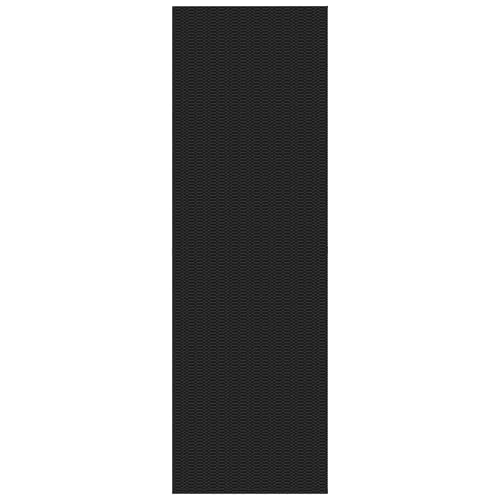 KOZYFLY 2x7 Runner Rug, Washable Non Slip Kitchen Hallway Rug, Black/Grey - color: Black/Charcoal Grey, size: 2' x 7' (Rectangular)