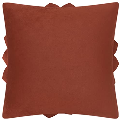 OiseauVoler 3D Flower Throw Pillow Covers Decorative Soft Pillowcases Cushion Covers Home Couch Bed Living Room Decor 18x18 Inch Rust Red - color: Dark Red