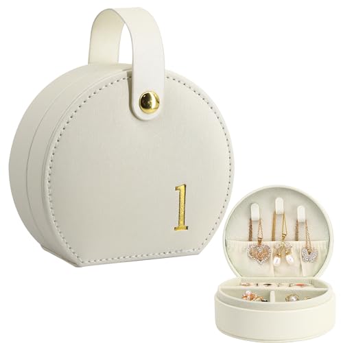 COLLECTIVE HOME Small Travel Jewelry Case for Women, Detachable Handle (l) - color: l