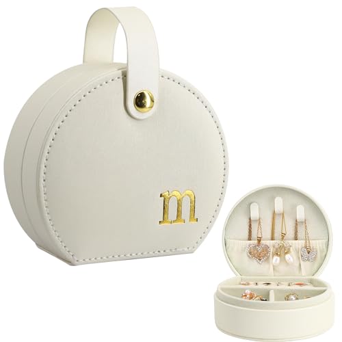 COLLECTIVE HOME Small Travel Jewelry Case for Women, Detachable Handle (m) - color: m