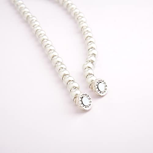 SUQ I OME Luxury Pearl Beaded Magnetic Curtain Tieback, Pearl - color: Pearl