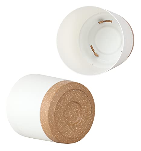 kubvici Indoor Plant Pots Planters 8 inch Plastic Planter (White x 3 Pack) - color: White 3, size: 8 inch