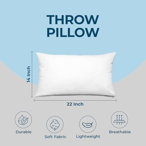 Utopia Bedding Throw Pillows, Decorative 14x22 Pillow Inserts, Set of 4 - size: 14x22 Inch