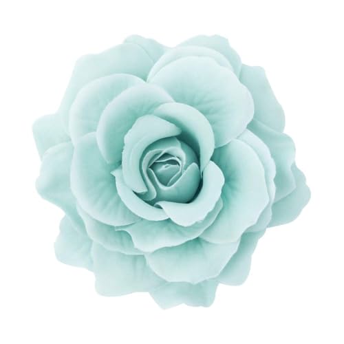 Magnetic Curtain Tiebacks, Rose Flower Tie Backs Rope for Curtains, Elegant 2 Pack Decorative Holdbacks Holders, Home Decor Thin or Sheer Window Drapries Bed Canopy (Sky Blue) - color: Sky Blue-2pack